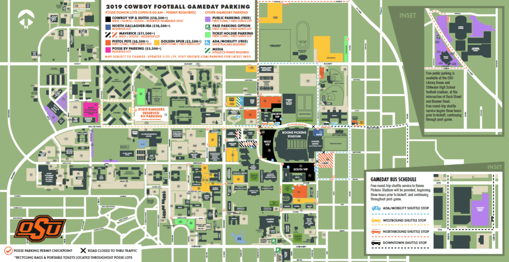 OSU Campus Parking Map